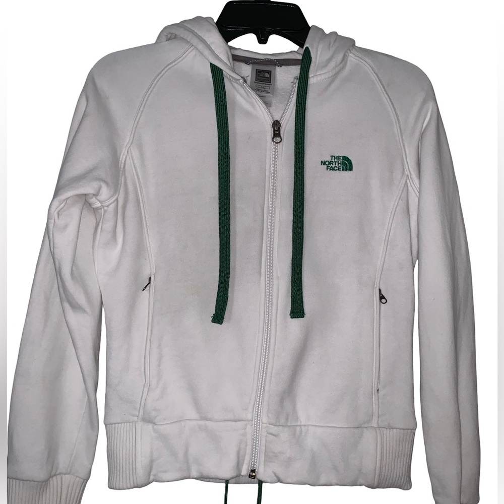 The North Face Ladies White Zip Up Hoodie Size Small